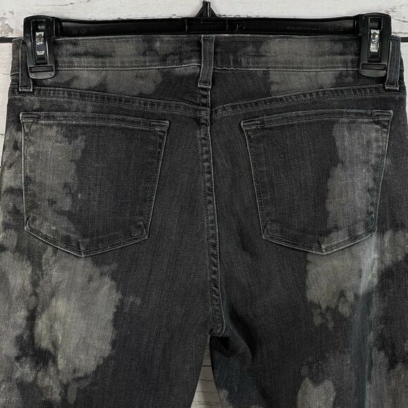 J Brand SZ 28 Jeans Skinny Distressed Mid-Rise 5-Pocket Gray Acid-Wash Stretch - Picture 5 of 10